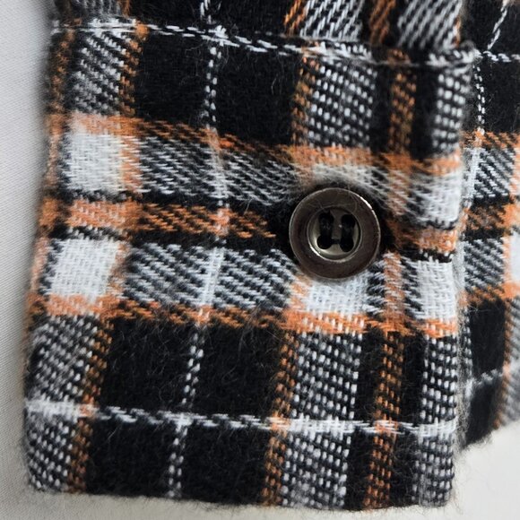 Lily Star* Plaid Crop-Top Multicolor* Long Sleeve* Tie Bow at bottom* Size: M - Picture 3 of 8